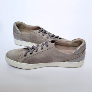 Naturalizer Womens Morrison Lace Up Low Top Sneakers Gray Leather 9.5 M